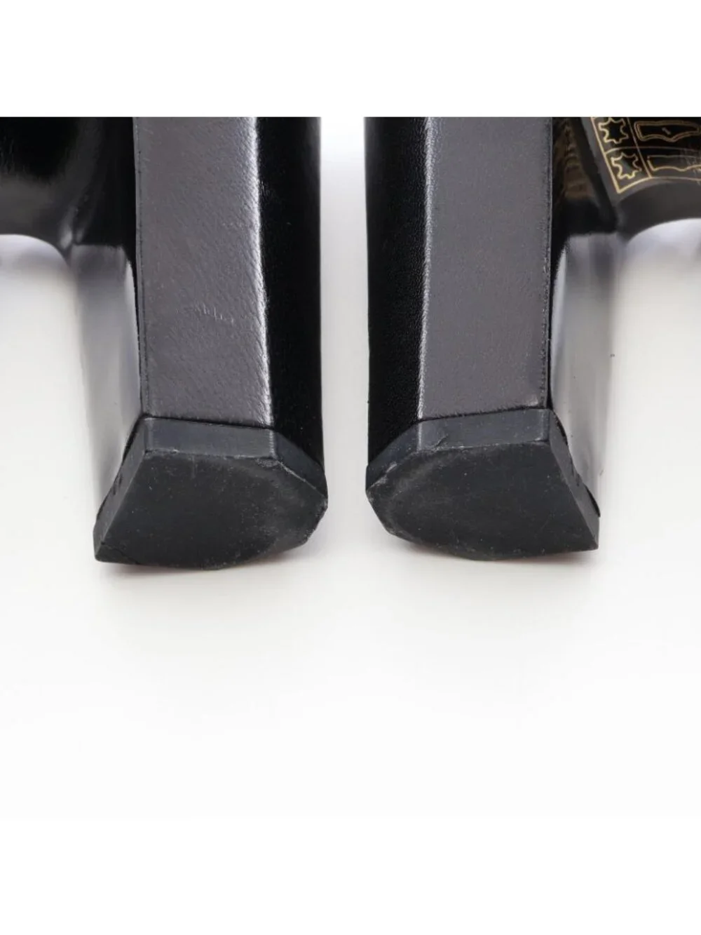 Chanel Sandals CC Logo Ribbon Leather